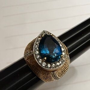 Gems en Vogue London vintage blue topaz ring